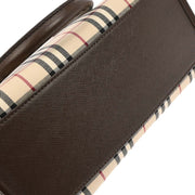 Burberry Beige Brown Burberry Check Tote Handbag 166763