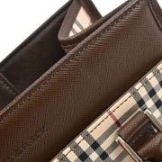 Burberry Beige Brown Burberry Check Tote Handbag 166763