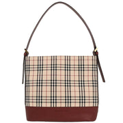 Burberry Beige Bordeaux Burberry Check Shoulder Bag 166764