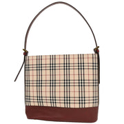 Burberry Beige Bordeaux Burberry Check Shoulder Bag 166764