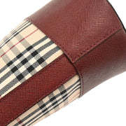 Burberry Beige Bordeaux Burberry Check Shoulder Bag 166764
