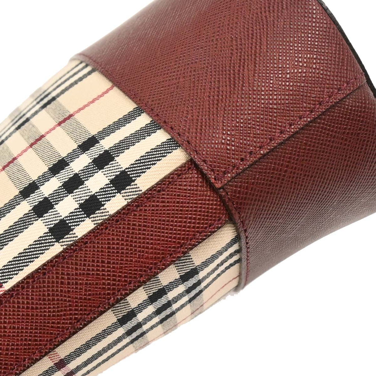 Burberry Beige Bordeaux Burberry Check Shoulder Bag 166764