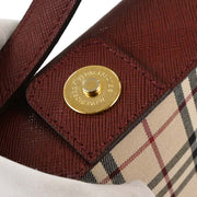 Burberry Beige Bordeaux Burberry Check Shoulder Bag 166764