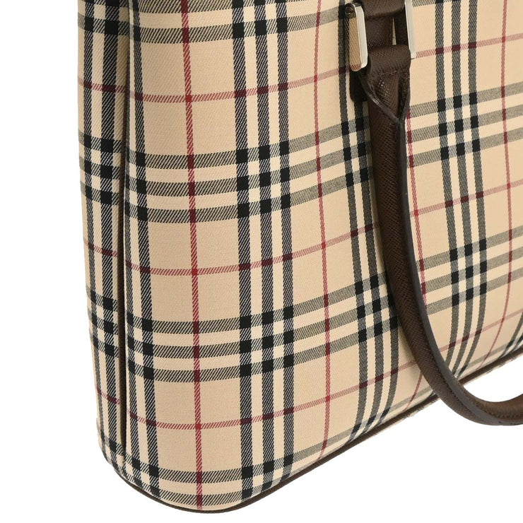 Burberry Beige Brown Burberry Check Tote Bag 166765