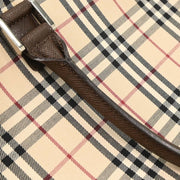 Burberry Beige Brown Burberry Check Tote Bag 166765