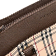 Burberry Beige Brown Burberry Check Tote Bag 166765