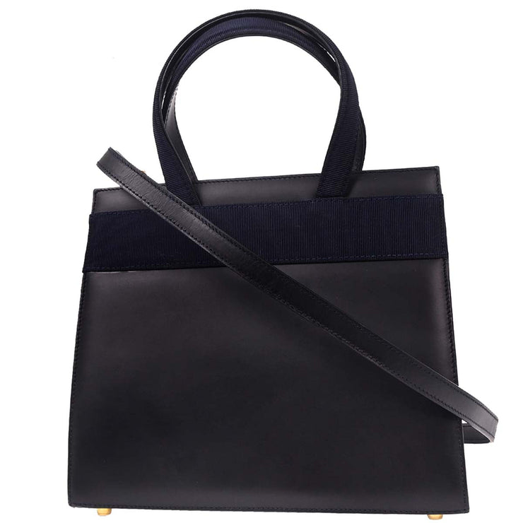 Salvatore Ferragamo Navy Vara Bow Handbag BA214178 166769