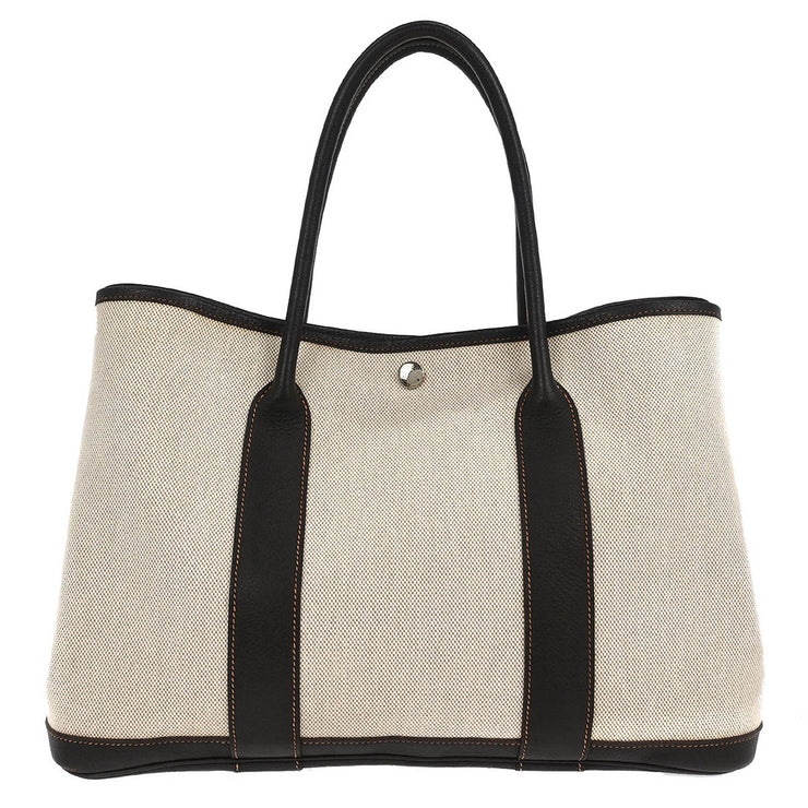 Hermes Beige Toile H Buffalo Garden Party 36 PM Tote Bag J Square:J 166771