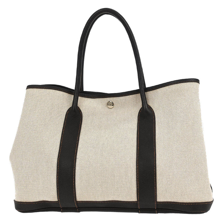 Hermes Beige Toile H Buffalo Garden Party 36 PM Tote Bag J Square:J 166771
