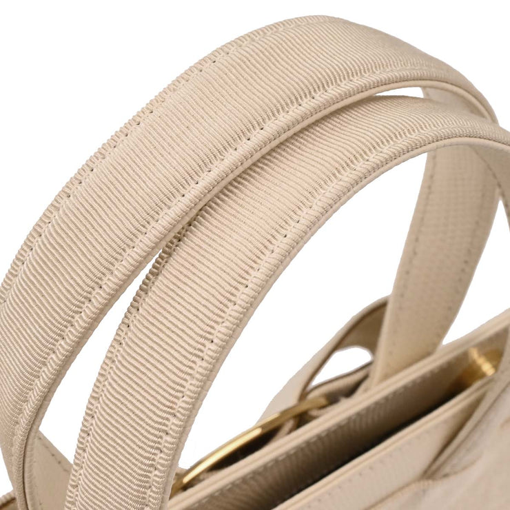Salvatore Ferragamo White LeaVara Bow 2way Handbag BA214178 166775