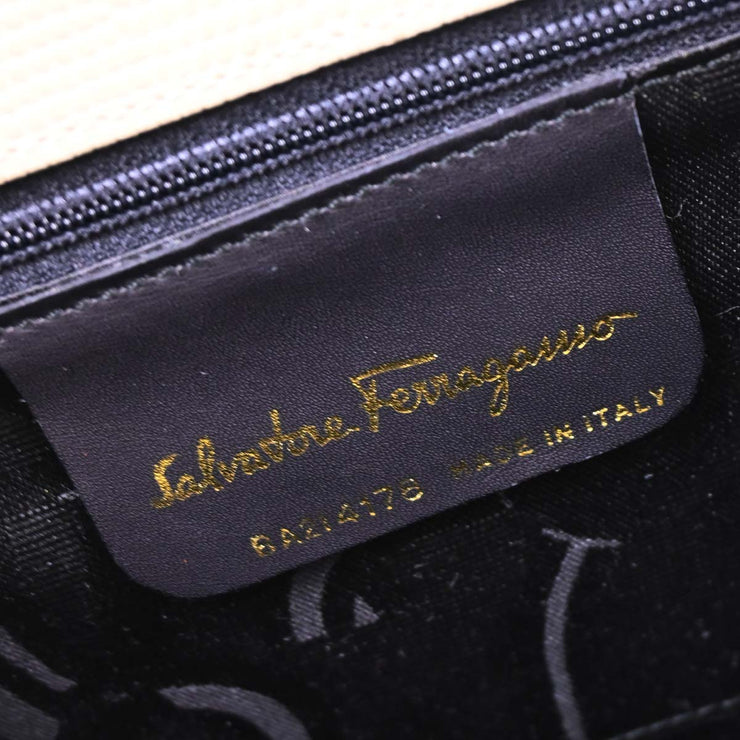 Salvatore Ferragamo White LeaVara Bow 2way Handbag BA214178 166775