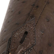 Hermes Cacao Ostrich Bolide 35 Handbag 2way Circle:Y 21C 166776
