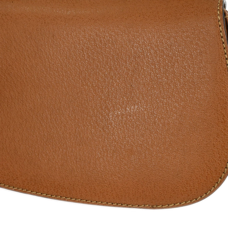 Gucci Brown Pigskin Bamboo 2way Handbag 00020460188 166777