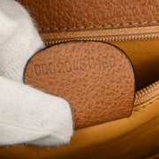 Gucci Brown Pigskin Bamboo 2way Handbag 00020460188 166777