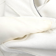 Chanel Single Breasted Collarless Jacket White #44 171669