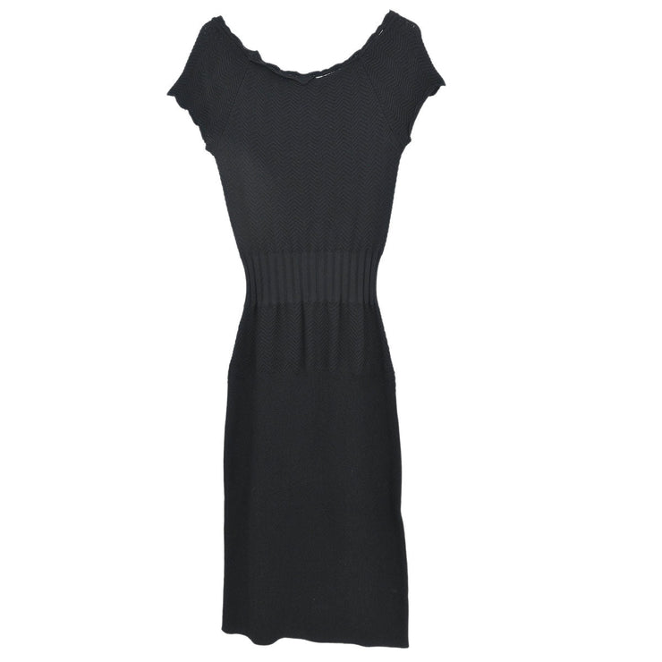 Chanel Short Sleeve Dress Black 08A #36 171709