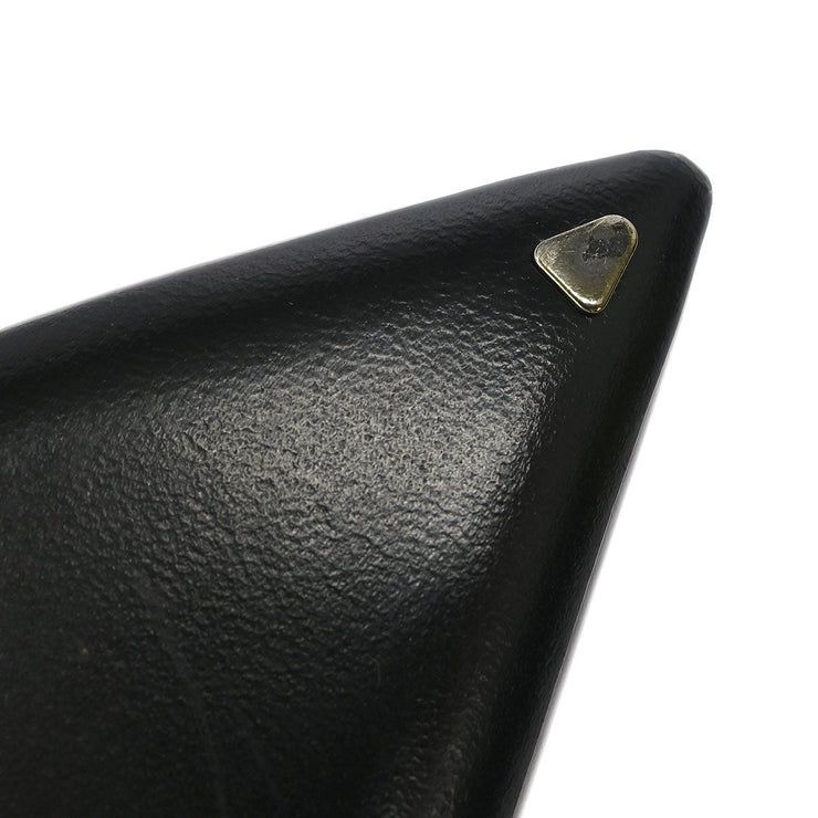 Louis Vuitton * Pumps Shoes Black Leather MA1028 #37 1/2 173441