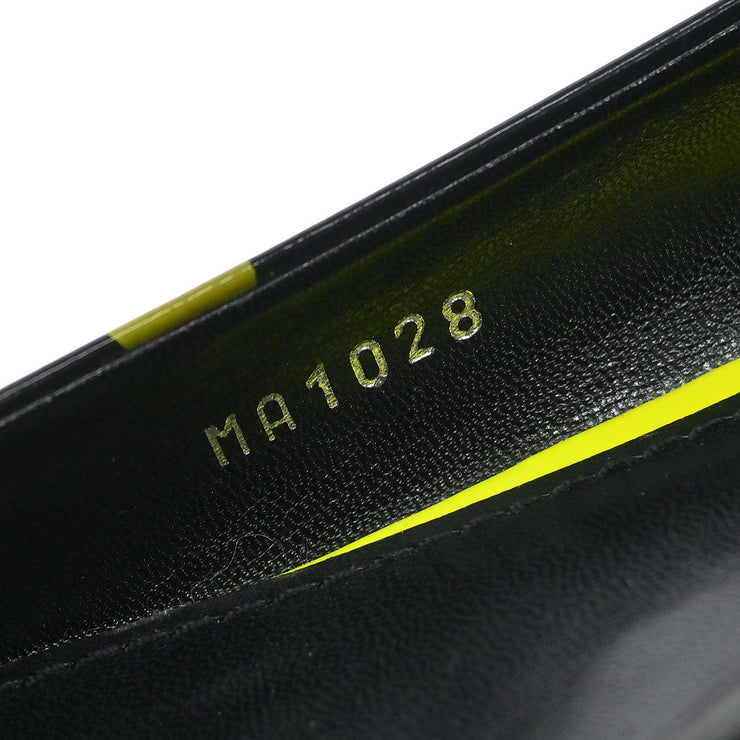 Louis Vuitton * Pumps Shoes Black Leather MA1028 #37 1/2 173441
