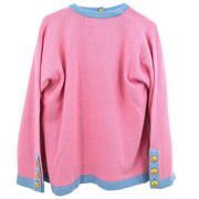Chanel Ensemble Cardigan Short Sleeve Top Pink #40 #36 175712