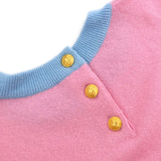 Chanel Ensemble Cardigan Short Sleeve Top Pink #40 #36 175712