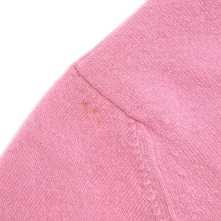 Chanel Ensemble Cardigan Short Sleeve Top Pink #40 #36 175712