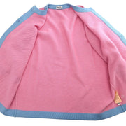 Chanel Ensemble Cardigan Short Sleeve Top Pink #40 #36 175712