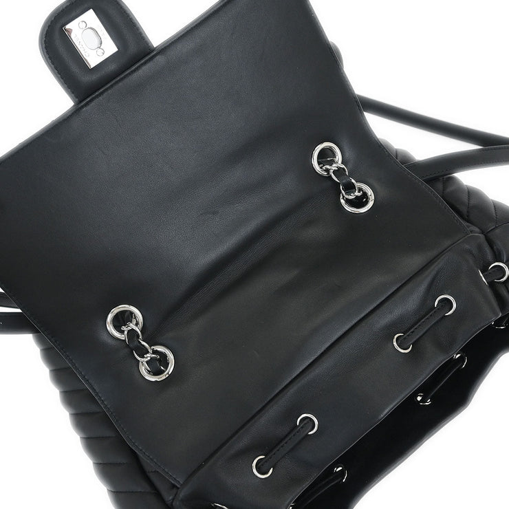 Chanel Black Lambskin Chevron Urban Spirit Backpack 175900