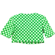 Yves Saint Laurent Single Breasted Collarless Jacket Green HZ295-675 #36 176529