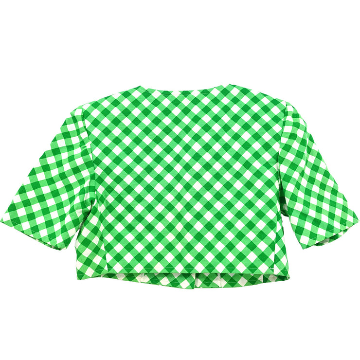 Yves Saint Laurent Single Breasted Collarless Jacket Green HZ295-675 #36 176529