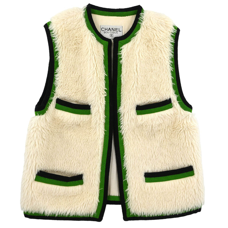 Chanel Sleeveless Vest Jacket White 176532