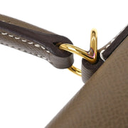 Hermes Etoupe Epsom Kelly 28 Sellier 2way Handbag CHA882FD 176687