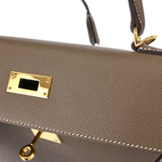 Hermes Etoupe Epsom Kelly 28 Sellier 2way Handbag CHA882FD 176687