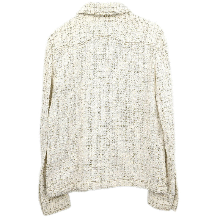 Chanel Single Breasted Jacket White 01P #42 176713