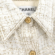 Chanel Single Breasted Jacket White 01P #42 176713