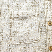 Chanel Single Breasted Jacket White 01P #42 176713
