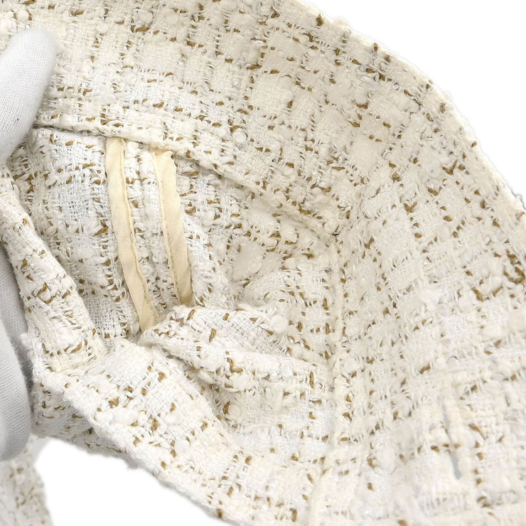 Chanel Single Breasted Jacket White 01P #42 176713