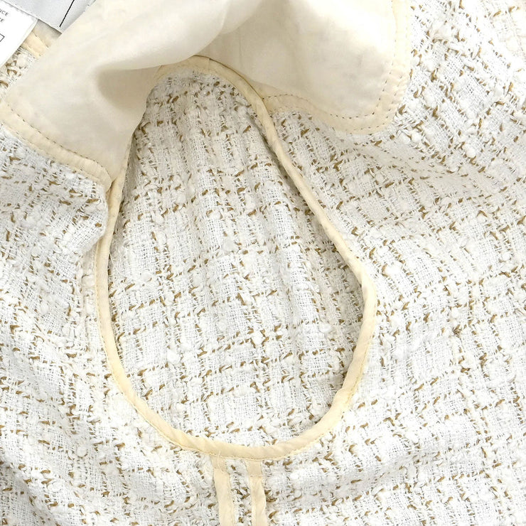 Chanel Single Breasted Jacket White 01P #42 176713