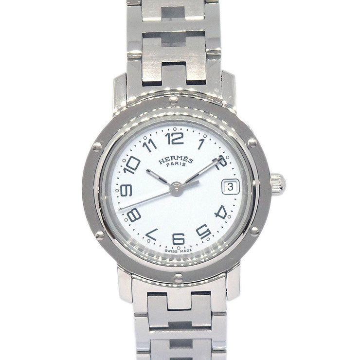 Hermes CL4.210 Clipper Quartz Watch SS 176867
