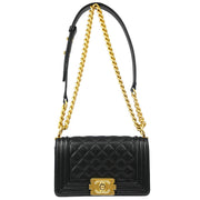 Boy Chanel Black Calfskin Small Chain Shoulder Bag 177010