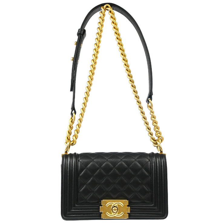 Boy Chanel Black Calfskin Small Chain Shoulder Bag 177010