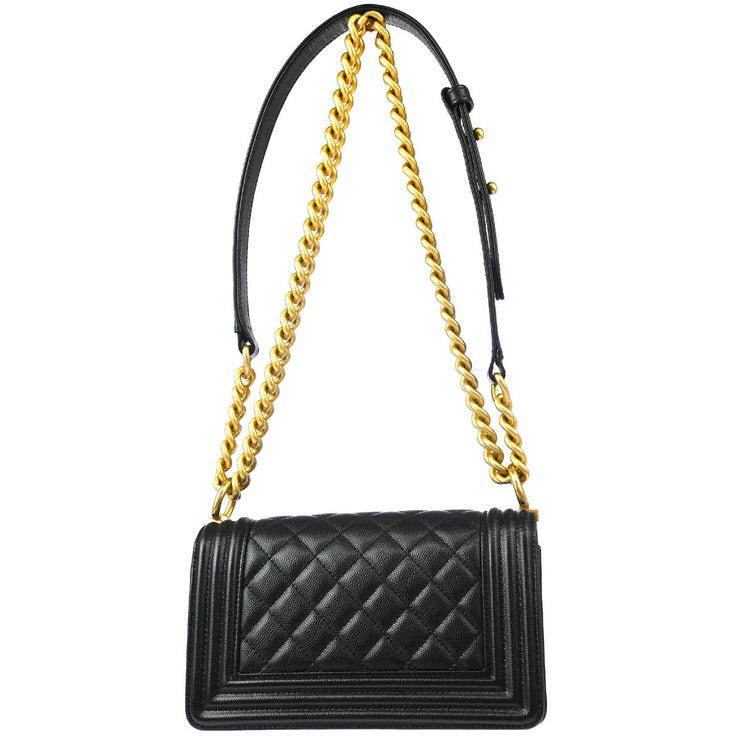 Boy Chanel Black Calfskin Small Chain Shoulder Bag 177010