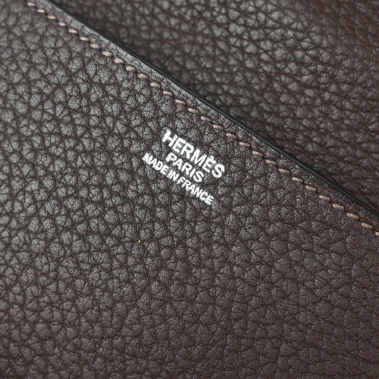 Hermes Cacao Fjord Etriviere Shoulder Bag Square:Q M06 177015