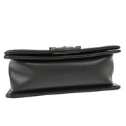 Boy Chanel Black Calfskin Chevron Small Chain Shoulder Bag 177017
