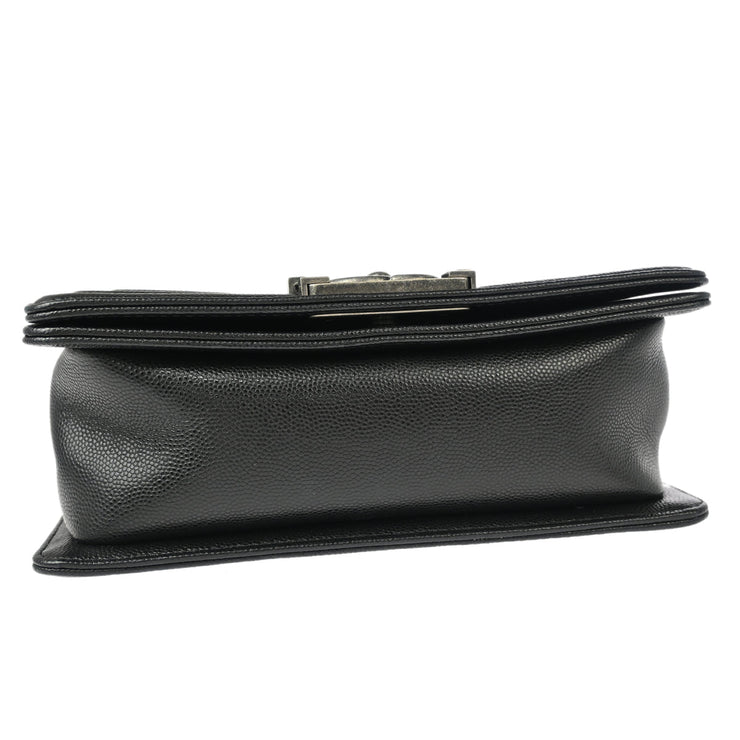 Boy Chanel Black Calfskin Chevron Small Chain Shoulder Bag 177017