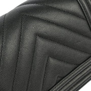 Boy Chanel Black Calfskin Chevron Small Chain Shoulder Bag 177017