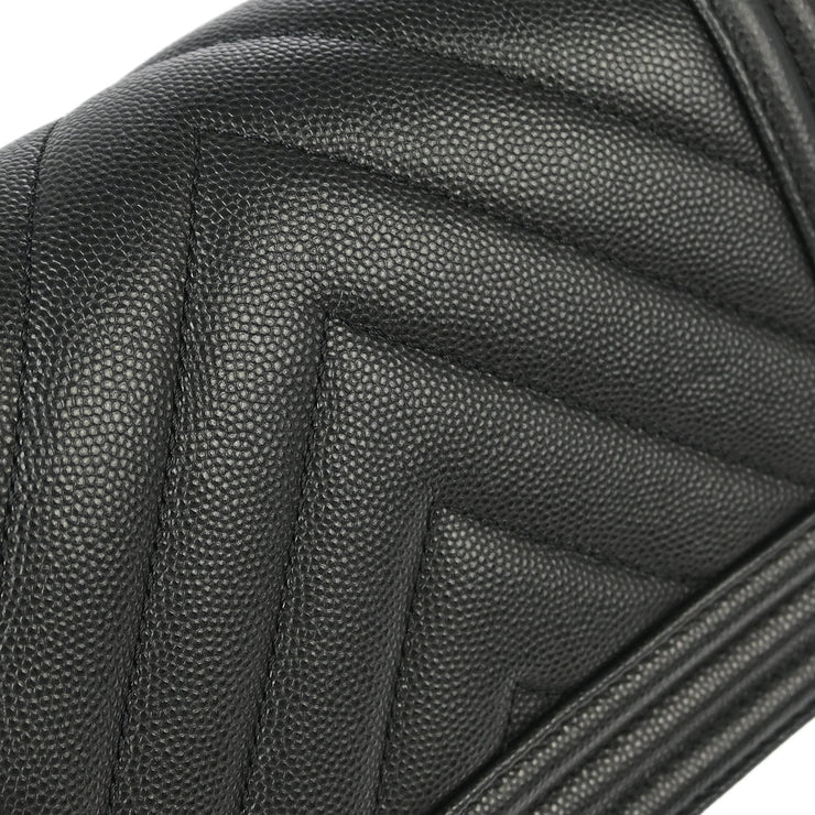 Boy Chanel Black Calfskin Chevron Small Chain Shoulder Bag 177017