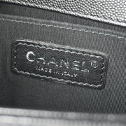 Boy Chanel Black Calfskin Chevron Small Chain Shoulder Bag 177017