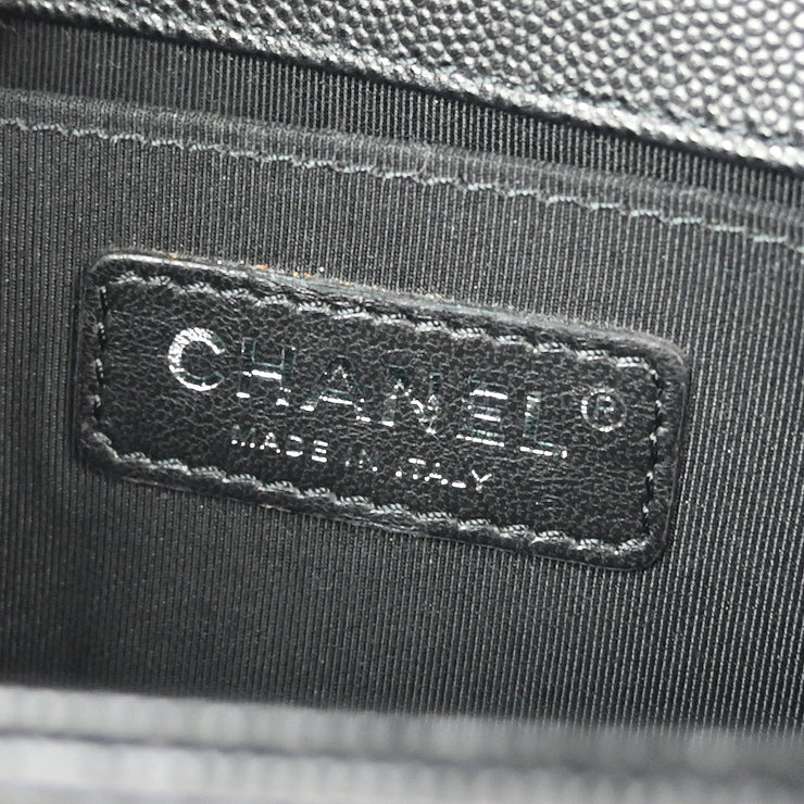 Boy Chanel Black Calfskin Chevron Small Chain Shoulder Bag 177017