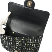 Chanel Black Calfskin Tweed 2way Handbag 177020