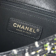 Chanel Black Calfskin Tweed 2way Handbag 177020